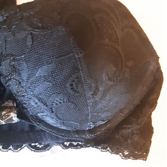 Wingslove New 32D Front Bra with Necklace Plunge Racerback Lace Black - Picture 5 of 13